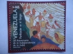 Stamps Venezuela -  50°Aniversario de la Independencia de la India - Purificación  en el Río Ganges-Baño Sagrado en el C