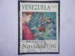 Sellos de America - Venezuela -  Navidad 96- La Ofrenda del Niño - Pesebre.