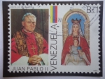 Sellos de America - Venezuela -  Juan Pablo II y la Virgen de Coromoto - Visita de su Santidad.