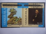 Stamps Venezuela -  Heinrich Von Stephan (831)-Escultura U.P.U. - Centenario Muerte de Heinrich Von (1897-1997)-Prócer d