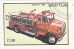 Stamps Nicaragua -  Coche de epoca-camión de bomberos