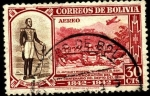 Sellos del Mundo : America : Bolivia : 100 años del departamento del BENI. General José Ballivián y Segurola. Antiguo y moderno transporte.