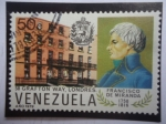 Sellos de America - Venezuela -  Francisco de Miranda (1750-1816)-Su residencia en Londres:58 Grafton Way - Escudo de Arma de Venezue