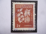 Stamps Dominican Republic -  Café - Cacao - Sectores del Café y del Cacao