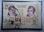 Stamps Argentina -  150°Aniv.de la Revolución del 25 de mayo de 1810 (1810-1960)- Personajes: Manuel Bejarano (1770-1820