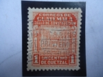 Stamps Guatemala -  Arco -Palacio de Comunicaciónes - Serie:Construcción- Sello de 1 Ctvo. de Quetzal.