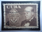 Stamps Cuba -  Raimundo Garcia Menocal (1856-1917)-Centenario de su Nacimiento (1856-1956)-Colegio Médico Nacional-
