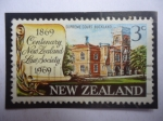 Sellos de Oceania - Nueva Zelanda -  1869,Centenary New Zealand Law Society, 1969-Corte Suprema Auckland - Cent. Nueva Zelandia. Law Soci