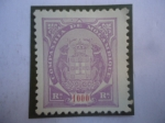 Stamps : Africa : Mozambique :  Escudo de Armas - Companhia de Mocambique - sello de 1000 Rs- Año 1895