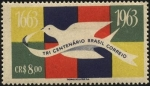 Stamps : America : Brazil :  Paloma mensajera. Tercer centenario correo de Brasil.