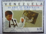 Stamps Venezuela -  40 Años de Democracia (1958-23 de Enero-1998) -  Libertad de Expresión.