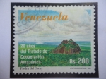 Stamps Venezuela -  20 Años del Tratado de Cooperación  Amazónica - Piedra Cocuy (Portuguesa) - 400mts de altura
