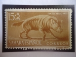 Stamps Spain -  Ed: Es-Sh 171 - Shara Español - Hiena Rayada (Hyaena hyaena) - Día del Sello 1957 - Pro Infancia.