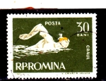 Stamps Romania -  Natación