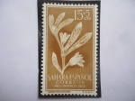 Stamps Spain -  Ed:ES-SH 127- Sahara Español - Sesivium Portulacastrum - Pro Infancia 1956