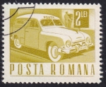 Stamps Romania -  coche correos