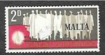 Stamps : Europe : Malta :  381 -  Año Internacional de los Derechos Humanos
