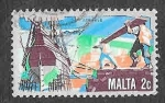 Stamps Malta -  594 - Construcción Naval