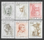 Stamps Monaco -  737-742 - Pintura de Leonardo da Vinci