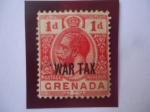 Stamps Grenada -  Rey George V - War Tax - Impuesto de Guerra - Postage Revenue - Sello Año 1916.