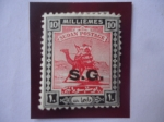 Stamps Africa - Sudan -  Correo en Camello (Official) 1948 - Sello de 10 Milliemes Sudanés - Correo de Sudán.