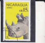 Stamps Nicaragua -  Rinoceronte