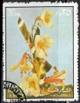 Stamps United Arab Emirates -  Flores - Lilas