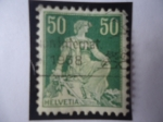 Stamps Switzerland -  Helvetia con Espada.