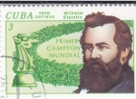 Stamps Cuba -  Primer campeón mundial- Wilhelm Steinitz