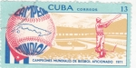 Sellos de Europa - Cuba -  Campeones Mundiales de Beisbol Aficionado
