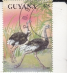 Stamps Guyana -  Animales prehistóricos- avestruz