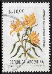 Sellos de America - Argentina -  Flores - Amancay (Alstroemeria aurantiaca)