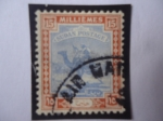 Stamps : Africa : Sudan :  Cartero en Dromedario (Camelus dromedarius)