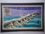 Stamps United Kingdom -  Tarr Steps, Prehistoric - Puente de piedra Parque Nacional Exmoore (Somerset-Inglaterra)