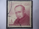 Stamps Chile -  Mons.Carlos Casanueva (1874-1957), rector Pontificia Universidad Católica de Chile (1920 hasta 1953)