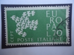 Stamps Italy -  Europa - Europa (C.E.P.T.) 1961 - Paloma de la Paz.
