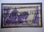Stamps Italy -  Líder Mussolini - 10°Aniversario de la Marcha en Roma.