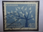 Sellos de Europa - Alemania -  Europa-Europa(C.E.P.T.) 1962 - Árbol Estilizado con 19 Hojas.