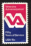 Stamps United States -  Administración de Veteranos, edición del 50 aniversario