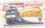 Stamps Czechoslovakia -  tren eléctrico