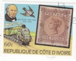 Stamps Ivory Coast -  SIR ROWLAND HILL