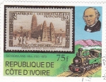 Stamps Ivory Coast -  SIR ROWLAND HILL