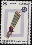Stamps Andorra -  Europa CEPT - Satélite Olympus - Agencia Espacial Europea