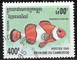 Sellos de Asia - Camboya -  Peces - Amphiprion percula