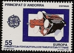 Stamps : Europe : Andorra :  Europa CEPT - Satélite Olympus - Agencia Espacial Europea