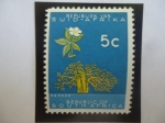 Stamps South Africa -  Baobab (Adansonia digitata) - Sello de 5 céntimo Sudáfricano.