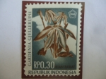 Sellos de Asia - Indonesia -  Provincia de Irian Barat- Flor de Gardenia Gjellerupll -Indonesia Irian Occidental. 