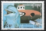 Stamps Cambodia -  Mamífero marino - Tursiops truncatus