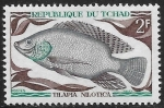 Stamps Chad -  Peces - Tilapia nilotica
