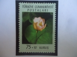 Stamps Turkey -  Lirio de Agua (Zantedeschia aethiopica) - Serie:Flores en Colores Naturales- Sello de 75+10 kurus tu
